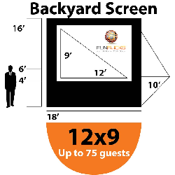 16-ft (12x9 Viewable) Backyard Movie Screen