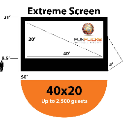 55-ft X-treme Series Movie Screen (40' x 20' Viewable)