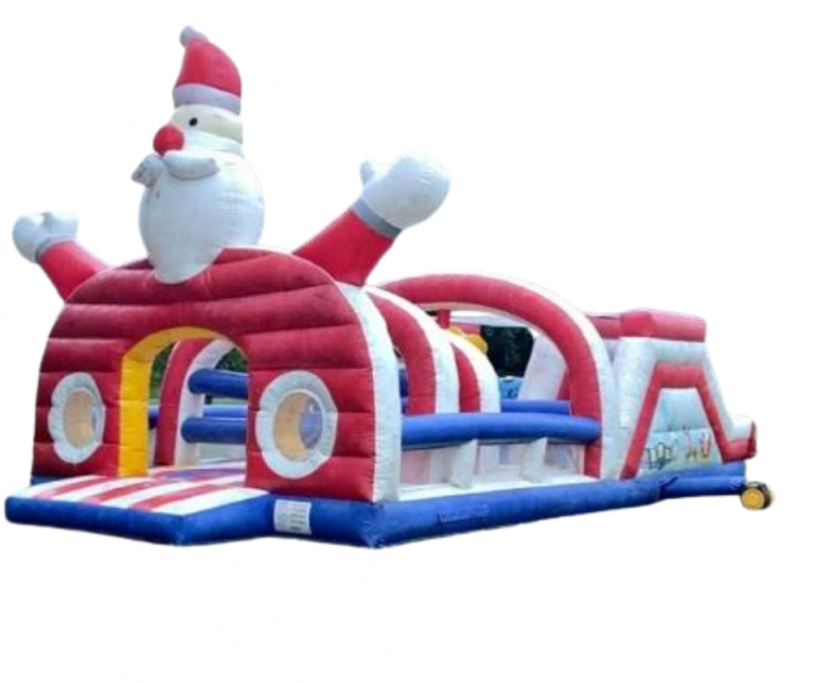 Santa 40' Obstacle Course  with Triple Slide