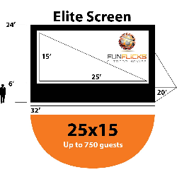 32-ft (25x16 Viewable) Elite Movie Screen