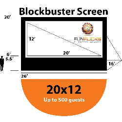 26-ft (20x12 Viewable) Blockbuster Movie Screen