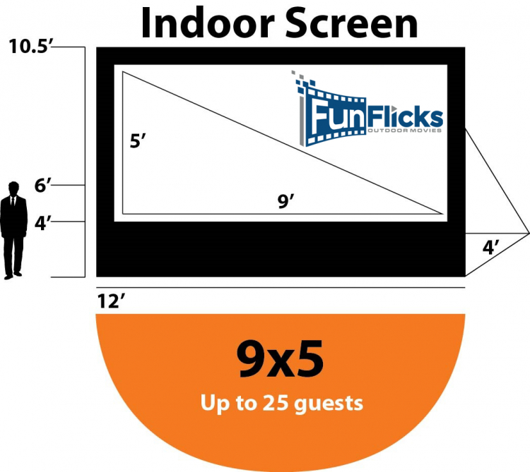 12-ft (9x5 Viewable) Movie Screen